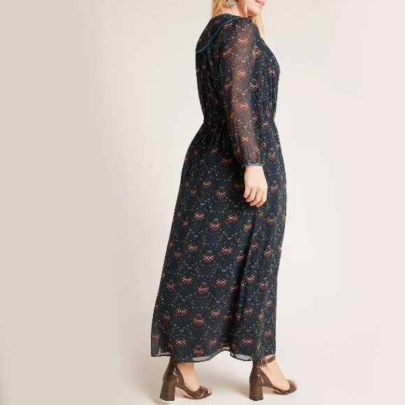 NEW Anthropologie x Daniel Rainn Benoite Maxi Dress Plus Size 1X - Picture 3 of 4
